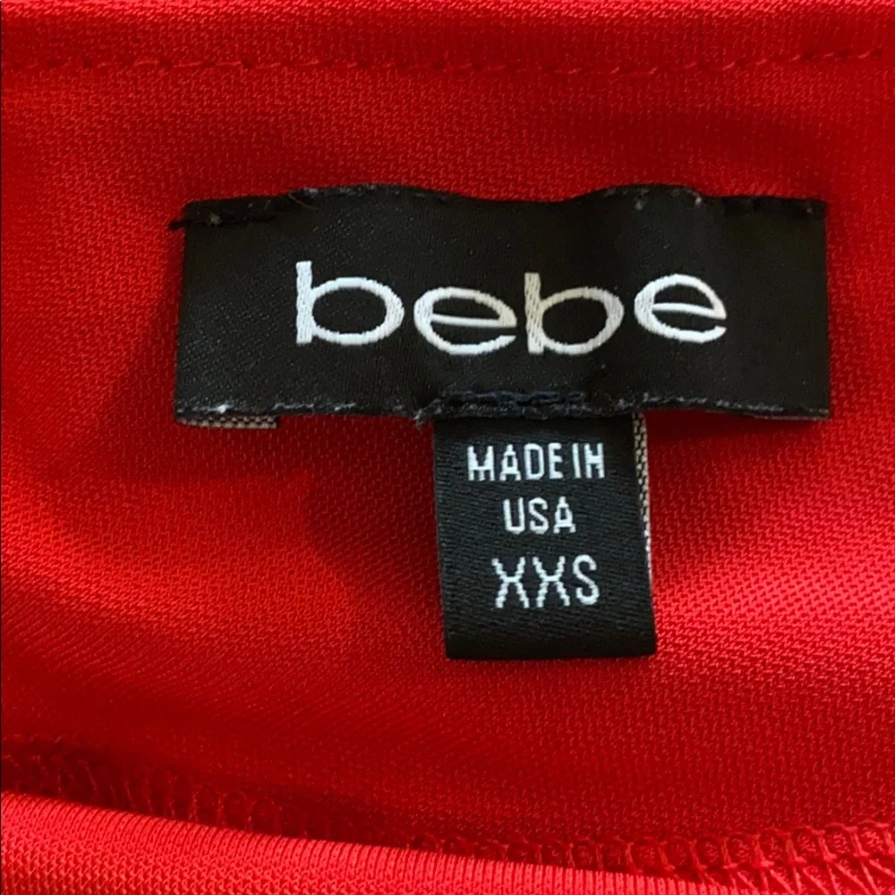 bebe Red One-Shoulder Mini Dress - Picture 6 of 7